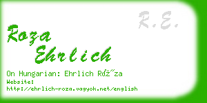 roza ehrlich business card